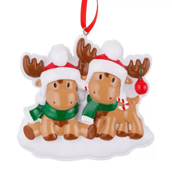 Discount Personalized Cutesy Moose Couple Ornament Couples