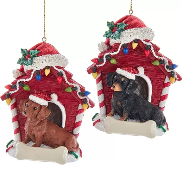 Fashion Kurt Adler Personalized Dachshund In Dog House Ornament