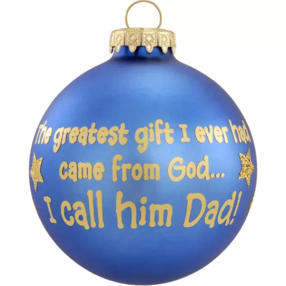 Fashion Personalized Dad Greatest Gift Glass Ornament Family Members