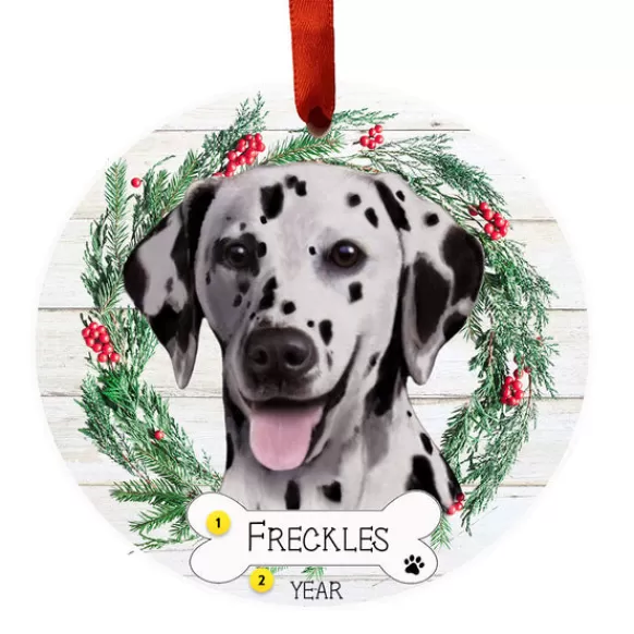 Clearance E & S Imports Personalized Dalmatian Ornament