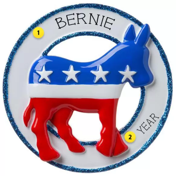 Online Personalized Democratic Donkey Ornament Military & Patriotic