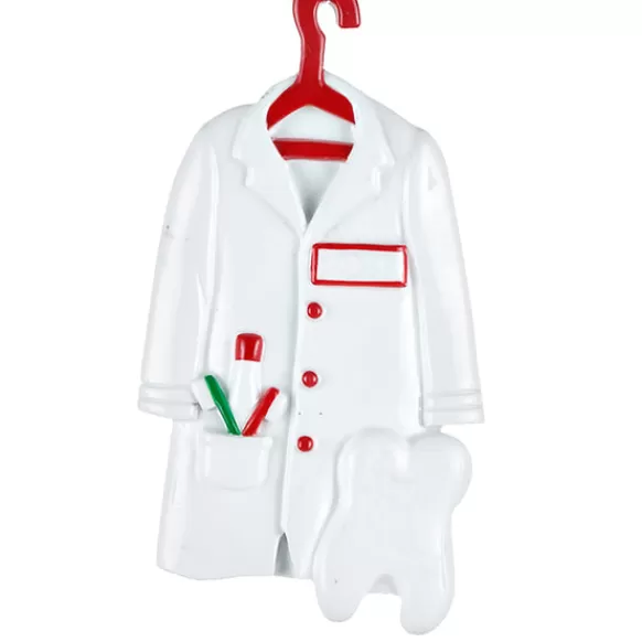 Best Rudolph & Me Personalized Dentist White Coat Ornament