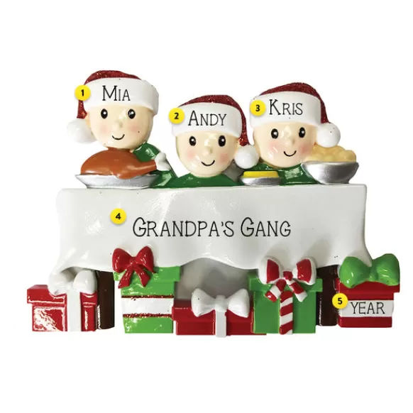 Best PolarX Personalized Dinner Table Family Of 3 Ornament