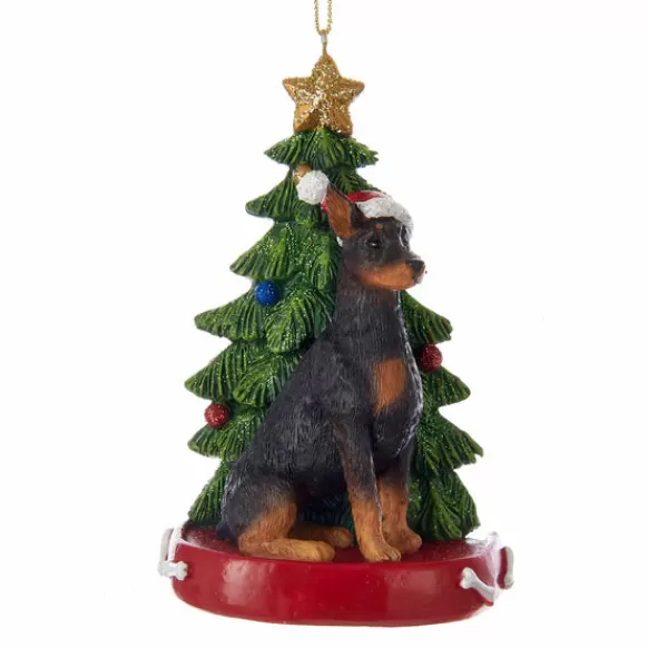 Hot Kurt Adler Personalized Doberman Dog Ornament