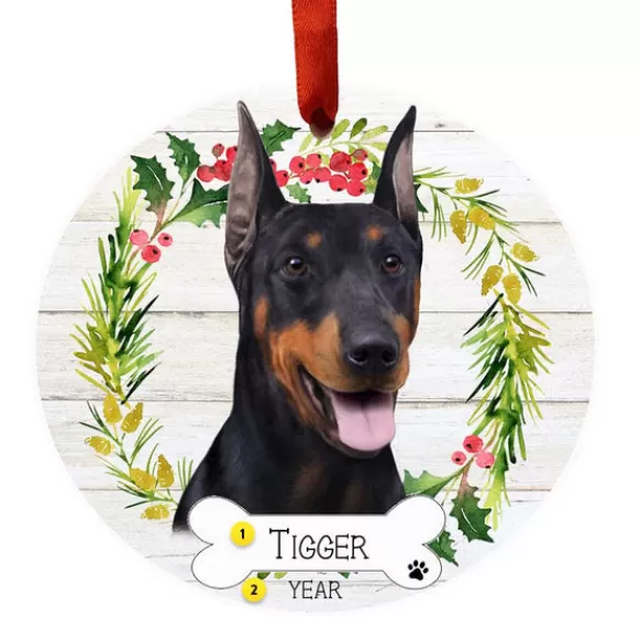 Discount E & S Imports Personalized Doberman Ornament