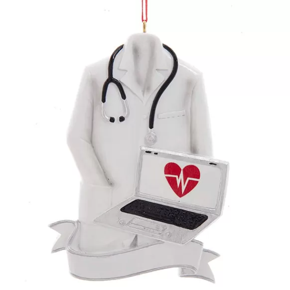Hot Kurt Adler Personalized Doctor Coat With Laptop Ornament