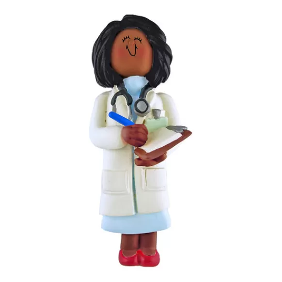 Best Ornament Central Personalized Doctor Ornament - African-American Female