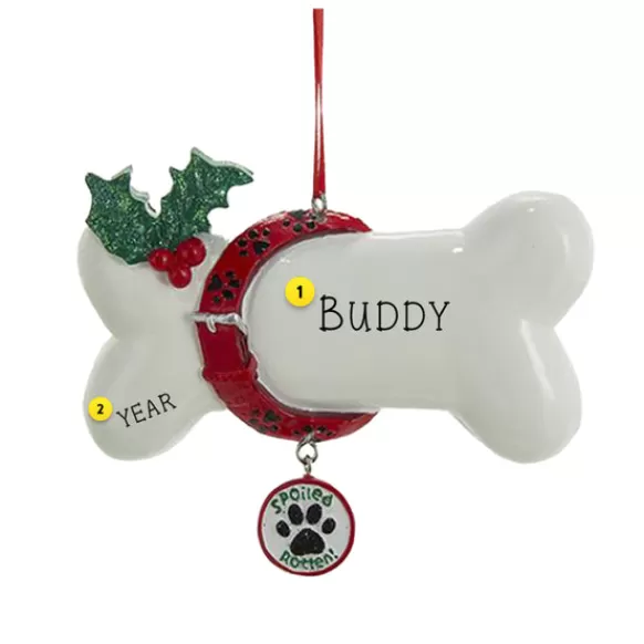 Sale Kurt Adler Personalized Dog Bone Spoiled Rotten