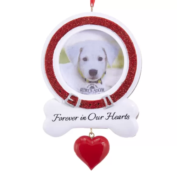 Clearance Kurt Adler Personalized Dog Memorial Picture Frame Ornament