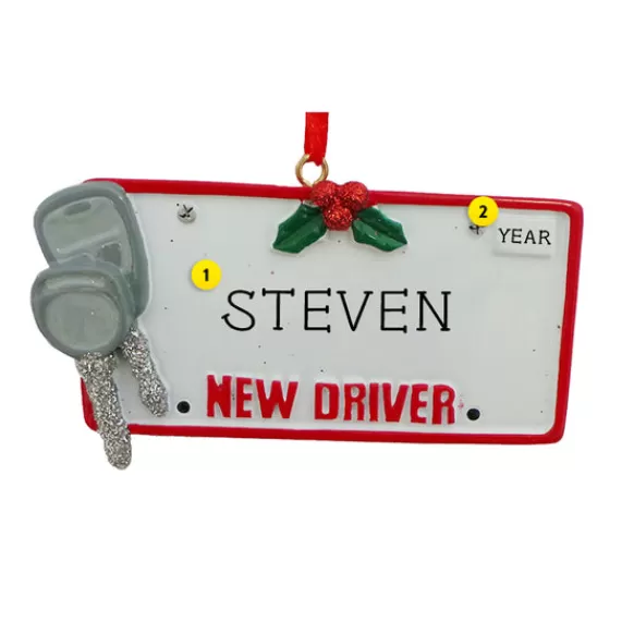 Fashion Personalized Driver's License With Keys Ornament New Drivers