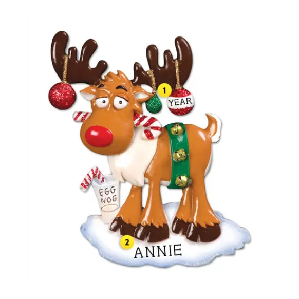 Outlet PolarX Personalized Egg Nog Moose Ornament