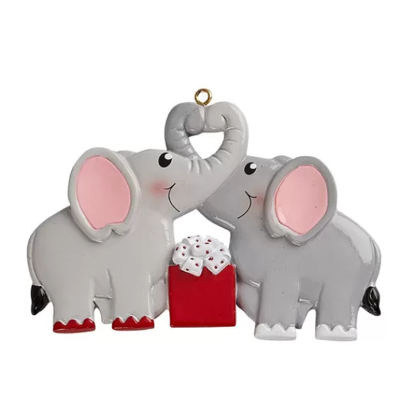 Online Personalized Elephant Couple In Love Ornament Couples