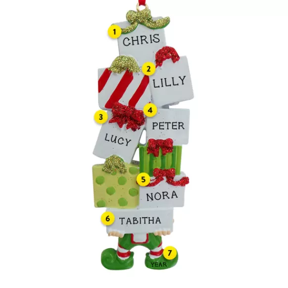 Clearance Personalized Elf Shopping Ornament Hobbies & Activities