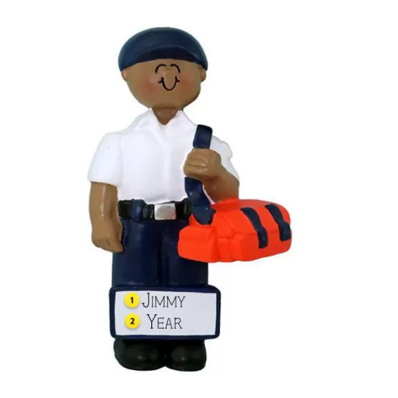 Shop Ornament Central Personalized Emt/First Responder Ornament - Male, African American