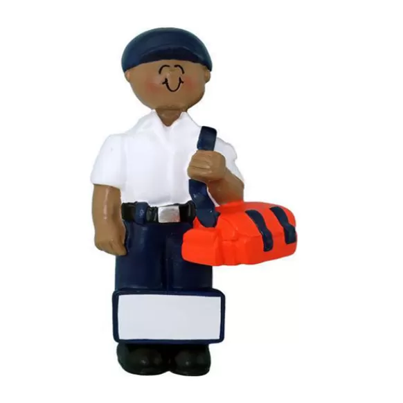 Shop Ornament Central Personalized Emt/First Responder Ornament - Male, African American