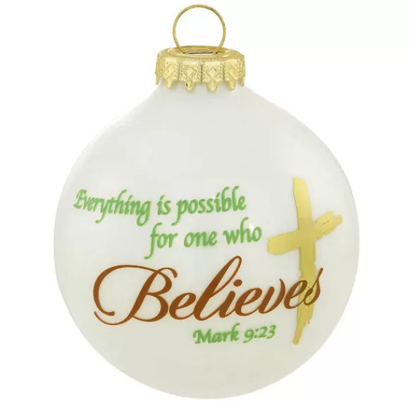 New Personalized "Everything Is Possible" Glass Bulb Ornament Angels & Religious