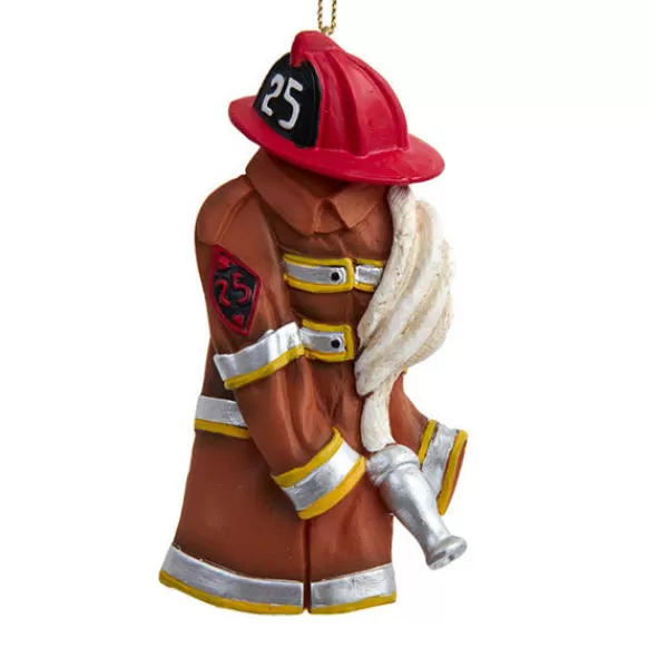 Fashion Kurt Adler Personalized Fire Fighter Coat Ornament
