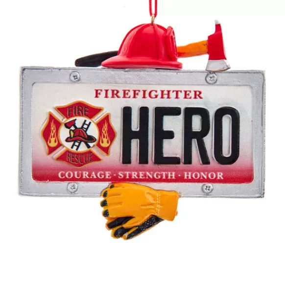 Fashion Kurt Adler Personalized Firefighter Hero Ornament