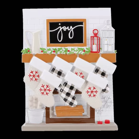 Shop Personalized Fireplace Mantel Family Of 7 Ornament Home & Housewarming