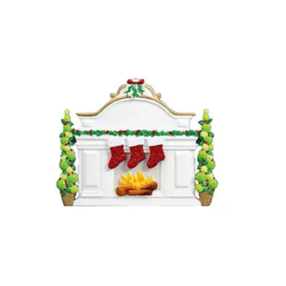 Best Sale Personalized Fireplace Mantel With Stockings Family Of 3 Table Top Decoration Table Tops