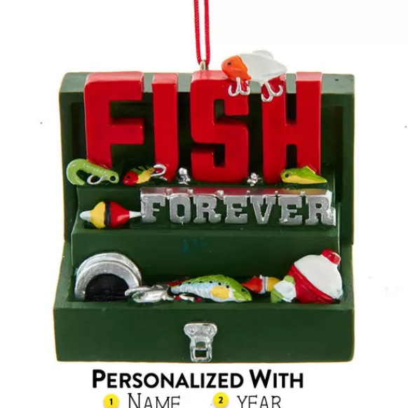 Best Personalized Fish Tackle Box Ornament Fish & Reptile