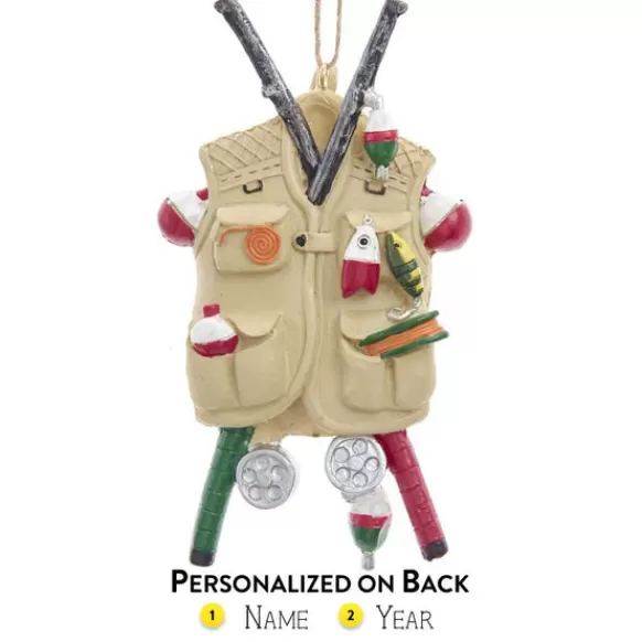 New Personalized Fishing Vest Ornament Fish & Reptile