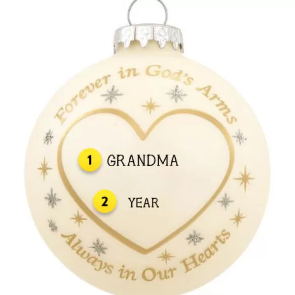 Clearance Personalized Forever In God's Arms Memorial Ornament Memorial