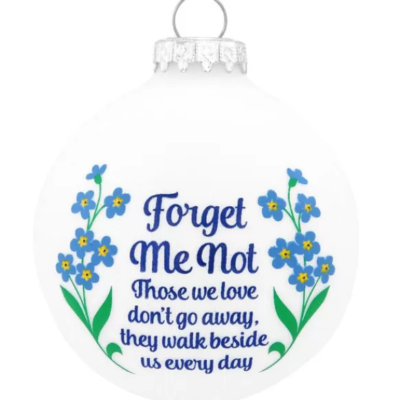 Best Personalized Forget Me Not Glass Ornament Memorial