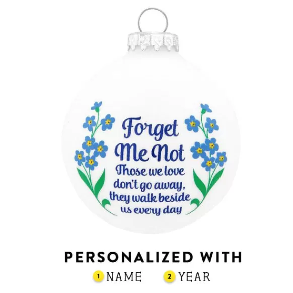 Best Personalized Forget Me Not Glass Ornament Memorial