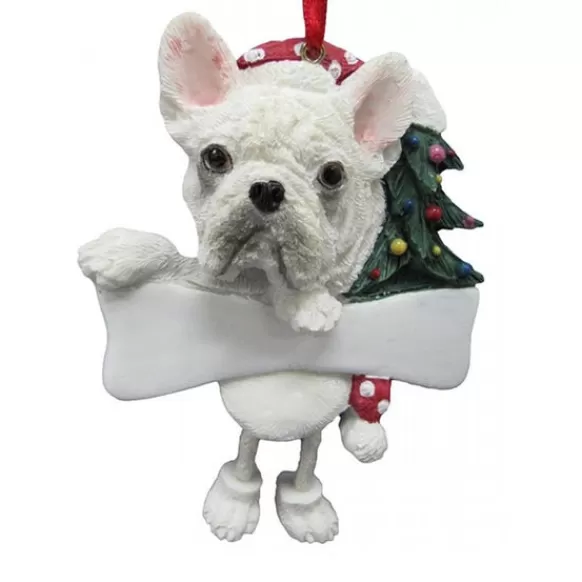 Clearance E & S Imports Personalized French Bulldog Dog Ornament