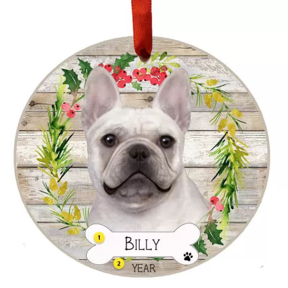 Store E & S Imports Personalized French Bulldog Ornament