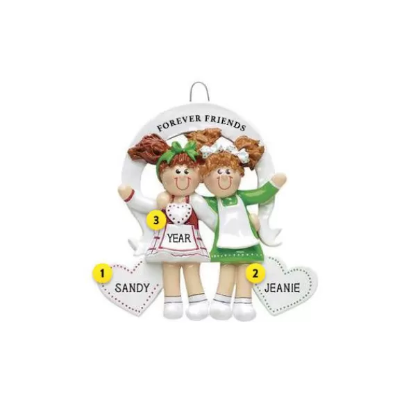 Hot Personalized Friends Forever Ornament - Two Friends Friends