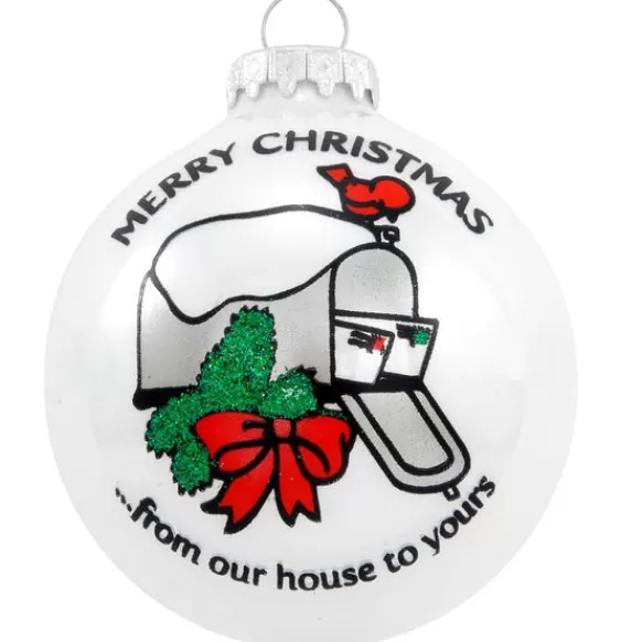 Best Sale Personalized From Our House Glass Ornament Home & Housewarming