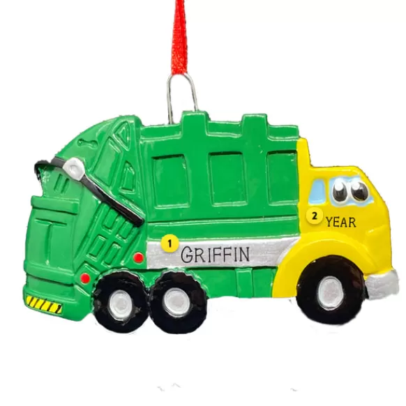 Best Sale Personalized Garbage Truck Personalized Ornament Kids