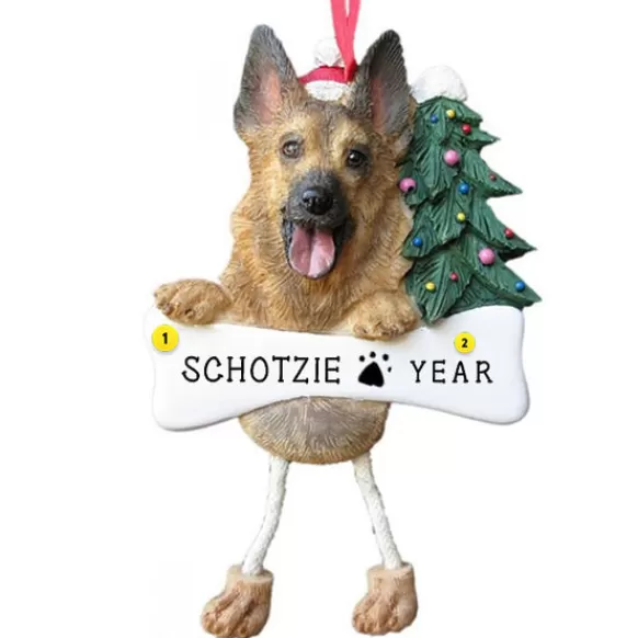 New E & S Imports Personalized German Shepherd Dog Ornament