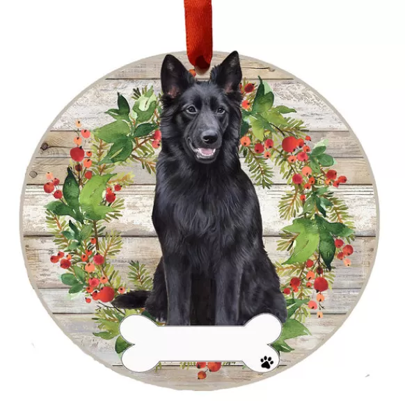 Shop E & S Imports Personalized German Shepherd Ornament - Black