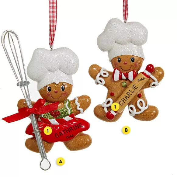 Outlet Kurt Adler Personalized Gingerbread Chef Ornament