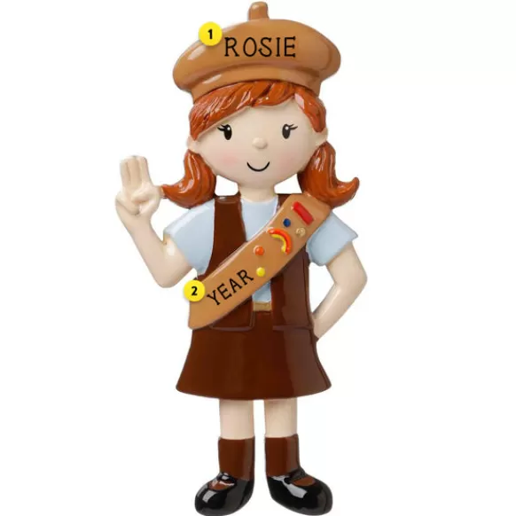 Shop Personalized Girl Scout Brownie Ornament Hobbies & Activities