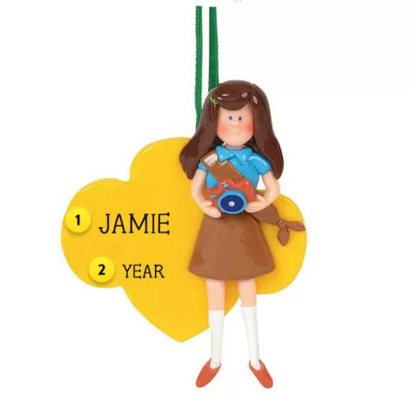 Hot Personalized Girl Scout Brownie Ornament Hobbies & Activities