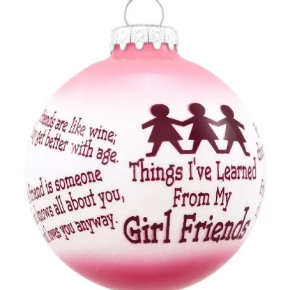 New Personalized Girlfriends Glass Ornament Friends