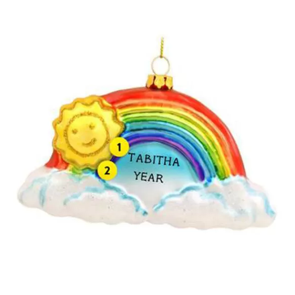 Fashion Personalized Glass Rainbow Ornament Inspirational