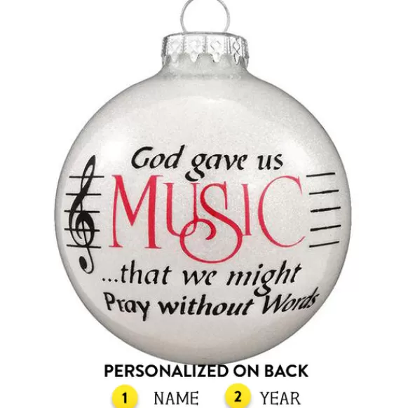 Cheap Personalized God Gave Us Music... Ornament Music