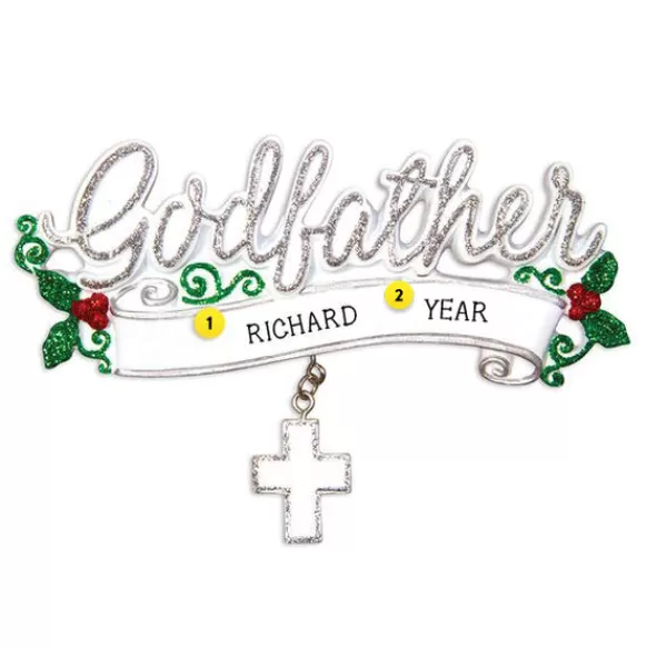 Shop Personalized Godfather Cross Ornament Family Members