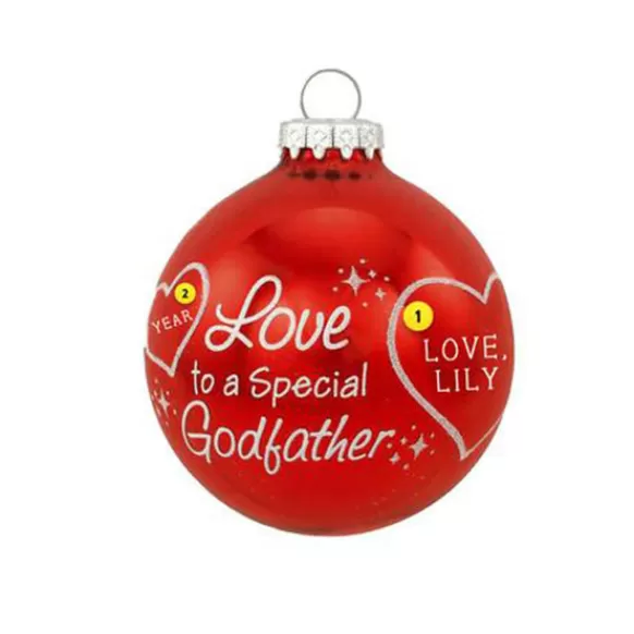 Best Personalized Godfather Glass Ornament Family Members