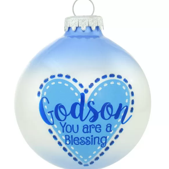 Shop Personalized Godson Glass Ornament Angels & Religious