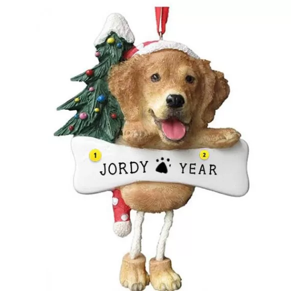 Best E & S Imports Personalized Golden Retriever Dog Ornament