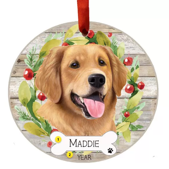 Hot E & S Imports Personalized Golden Retriever Ornament