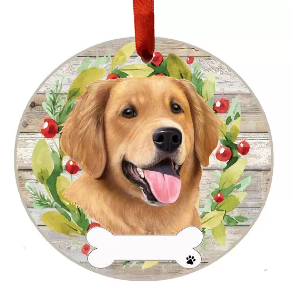 Hot E & S Imports Personalized Golden Retriever Ornament