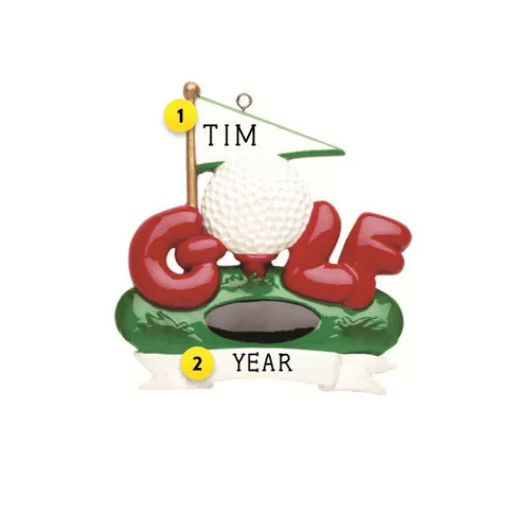 Shop Rudolph & Me Personalized Golf 18Th Hole Ornament