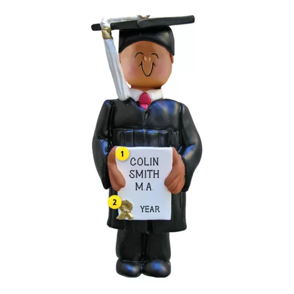 Clearance Personalized Graduate Ornament - African-American Male Graduation